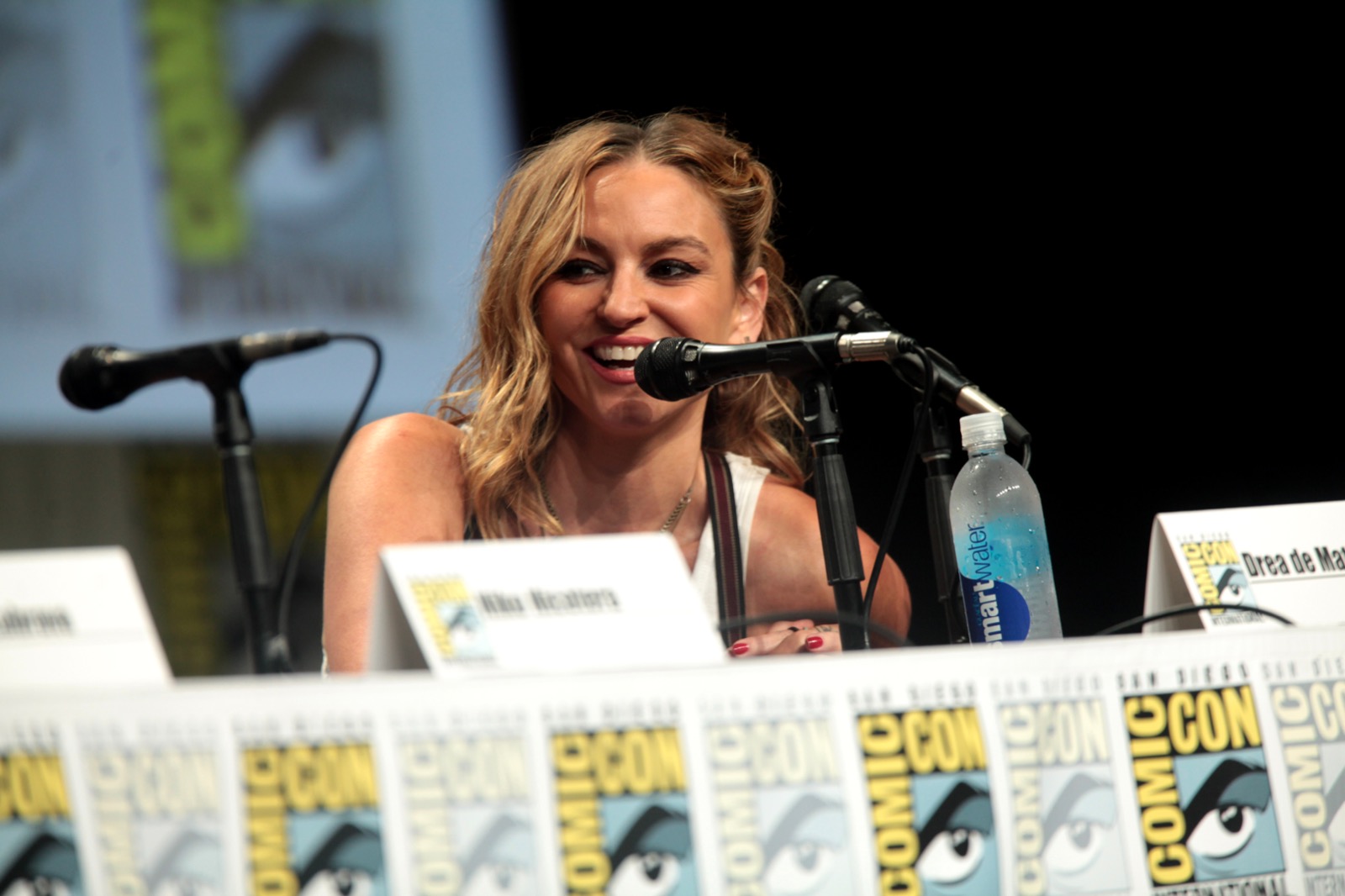 Drea de Matteo speaking at San Diego Comic-Con International in 2014 for Sons of Anarchy